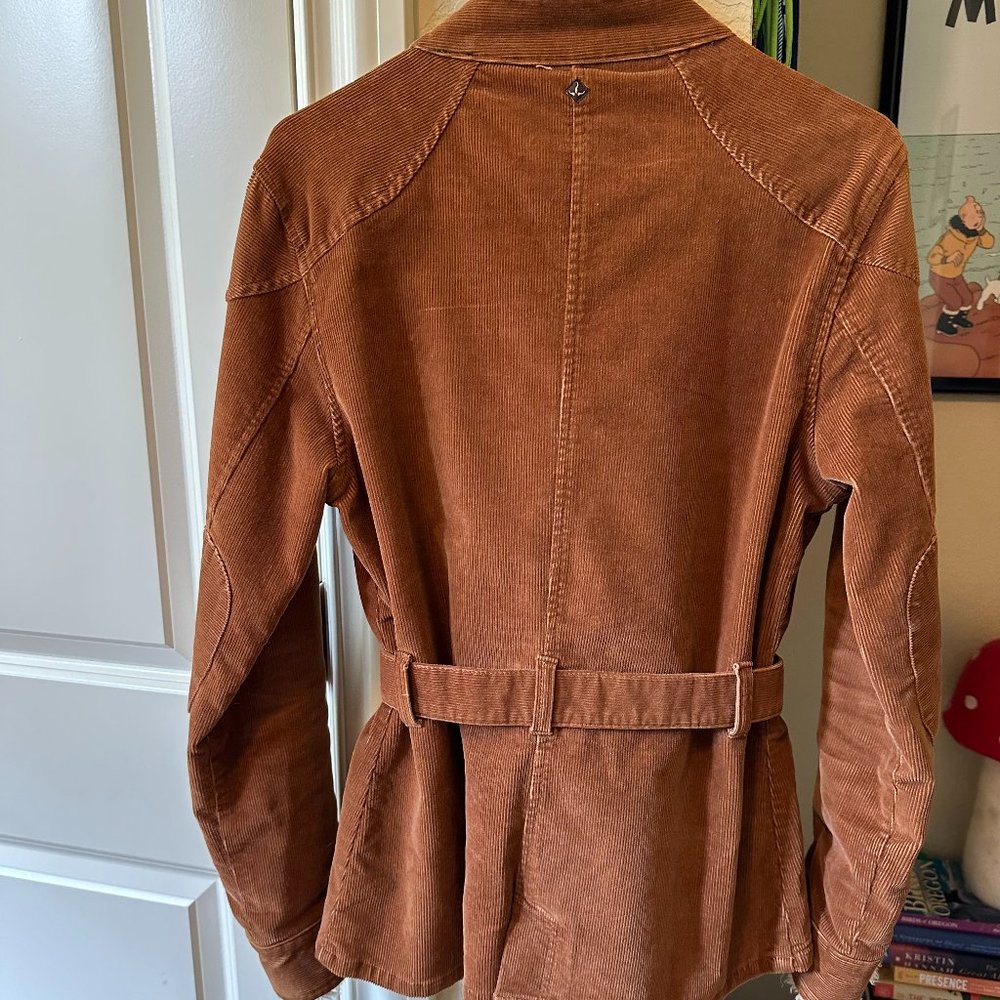Prana corduroy belted jacket with sherpa trim. - Picture 2 of 3
